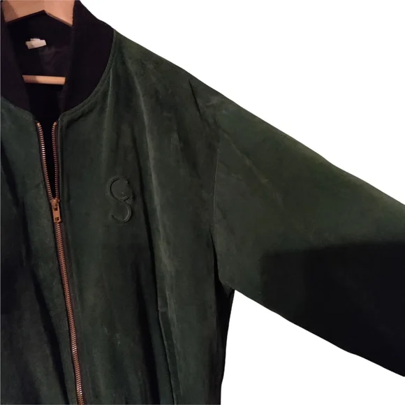 Vintage George Strait 80's Country Suede Leather Letterman Bomber Jacket Unisex - Picture 8 of 16